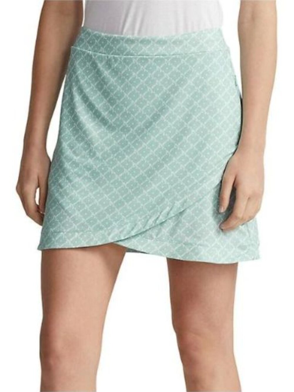 RLX Golf Ralph Lauren Women's XL 17" Faux-Wrap Stretch Jersey Skort NWT $148 - Picture 3 of 4